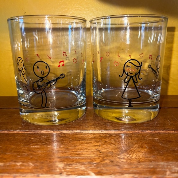 Bold Loft LOVE ME TENDER Couple Drinking Glass Set - Picture 5 of 7